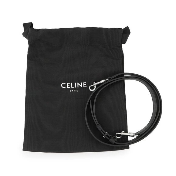 CELINE Logo Horizontal Pouch PVC/Leather Black 10L272GC6.02SI - Picture 10 of 10